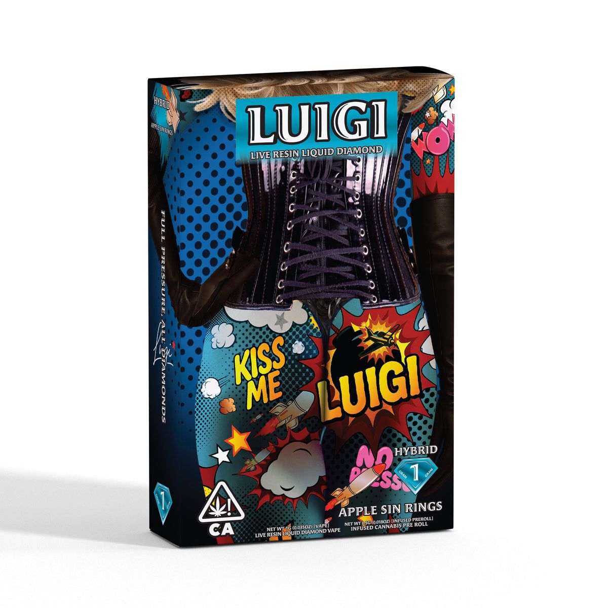 Luigi Disposable 1g Apple Sin Rings